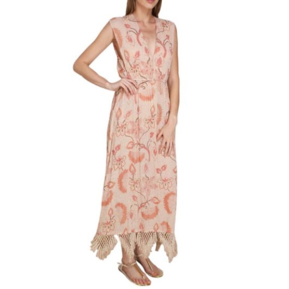 Florabella Mariposa Sequin Crepe Printed Dress